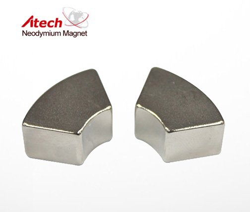 Nickel Coated N33SH Neodymium Magnet Segment